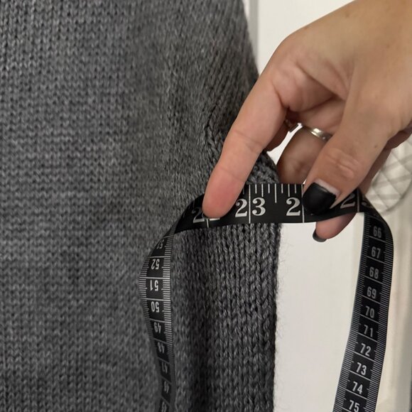 Lafayette 148 New York Gray Cashmere / Silk Blend Knit Boatneck Sweater Sz Large - Picture 6 of 7